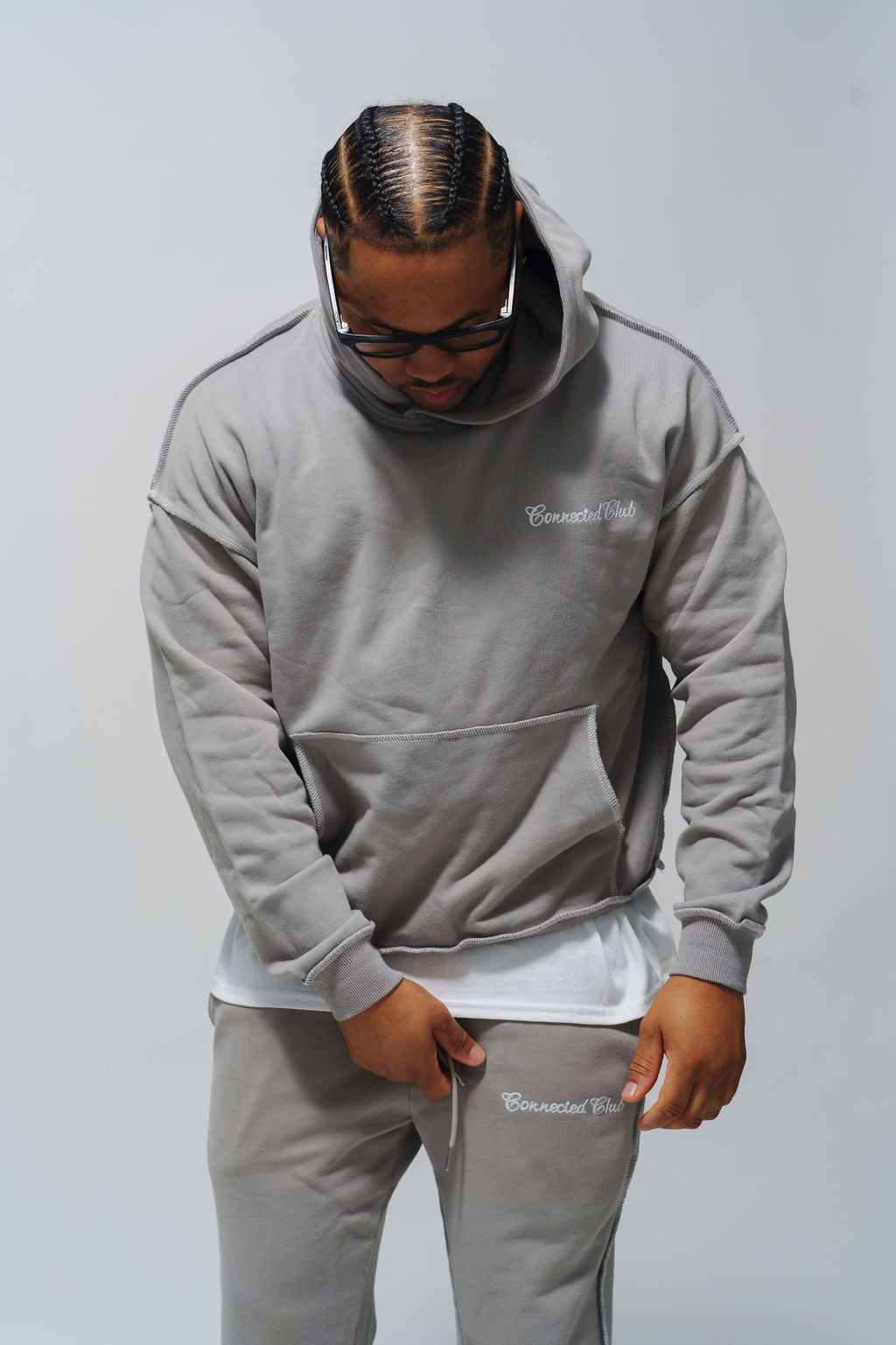 CONNECTED CLUB SIGNATURE GRAY SWEATSUIT