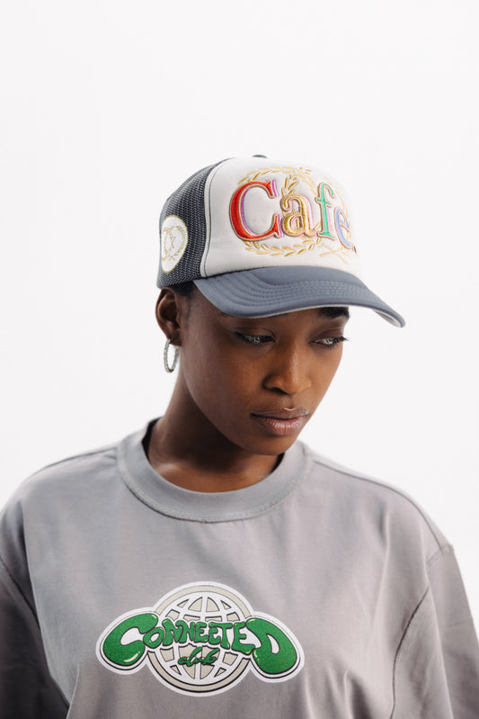 CONNECTED CLUB COOL GRAY CAFE TRUCKER HAT