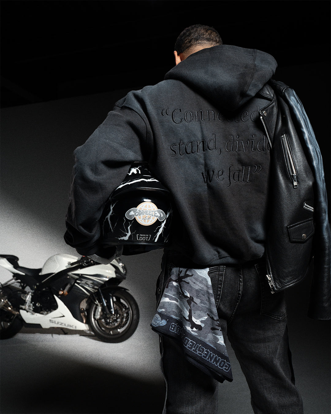 CONNECTED CLUB LOGO ZIP-UP HOODIE
