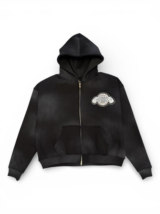 CONNECTED CLUB LOGO ZIP-UP HOODIE